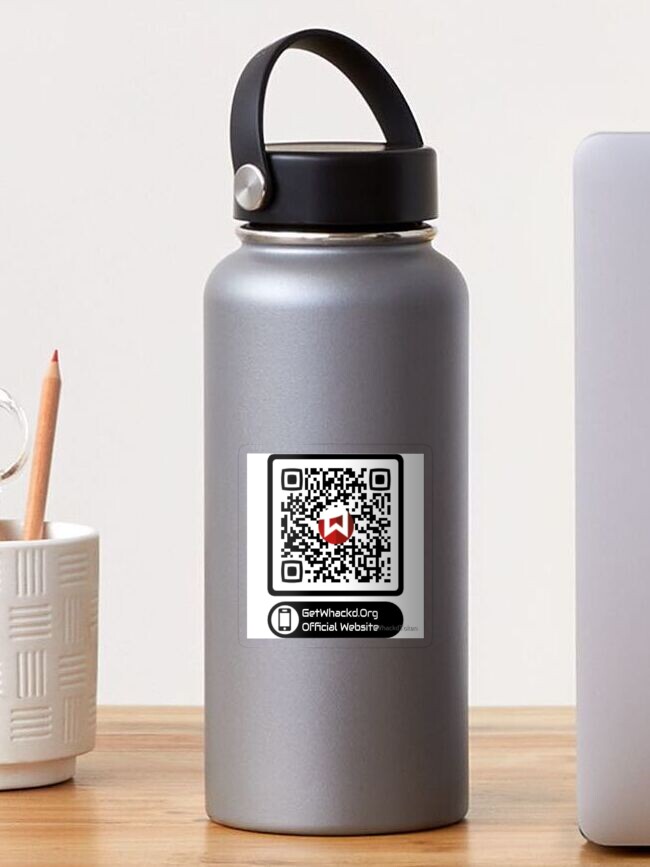 Thumbnail 1 of 3, Sticker, Get WHACKD Website QR designed and sold by WhackdToken.
