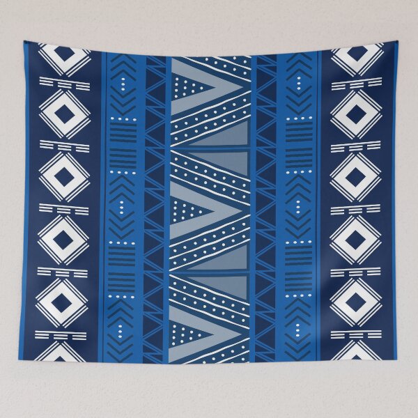 Item preview, African Indigo Blue Mud Cloth designed and sold by funkyvibes.