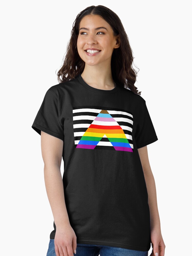 Thumbnail 1 of 7, Classic T-Shirt, Inclusive Ally Pride Flag designed and sold by Gayesthetic.