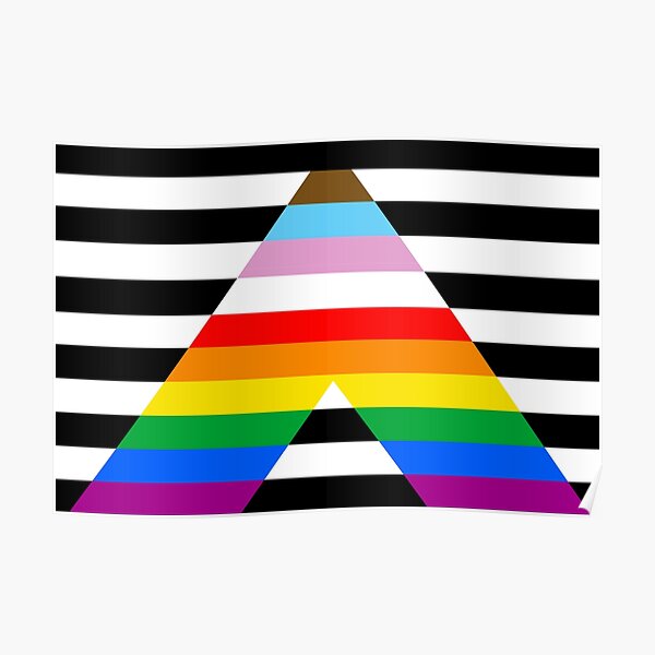 Inclusive Ally Pride Flag Poster For Sale By Gayesthetic Redbubble