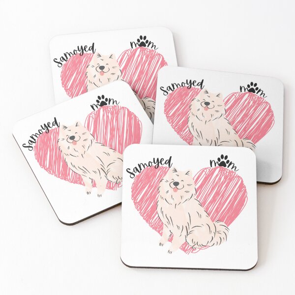 Item preview, Samoyed Mom, Samoyed, pink heart, paw print designed and sold by DigitalCutFile.
