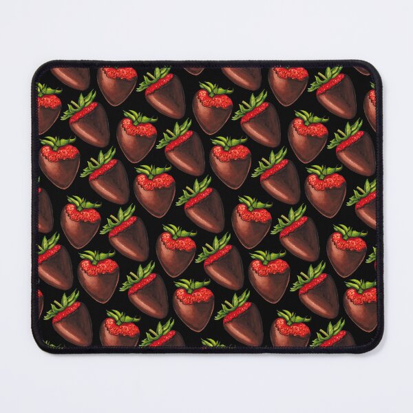 Item preview, Chocolate Covered Strawberry Pattern - Black designed and sold by Kelly  Gilleran.