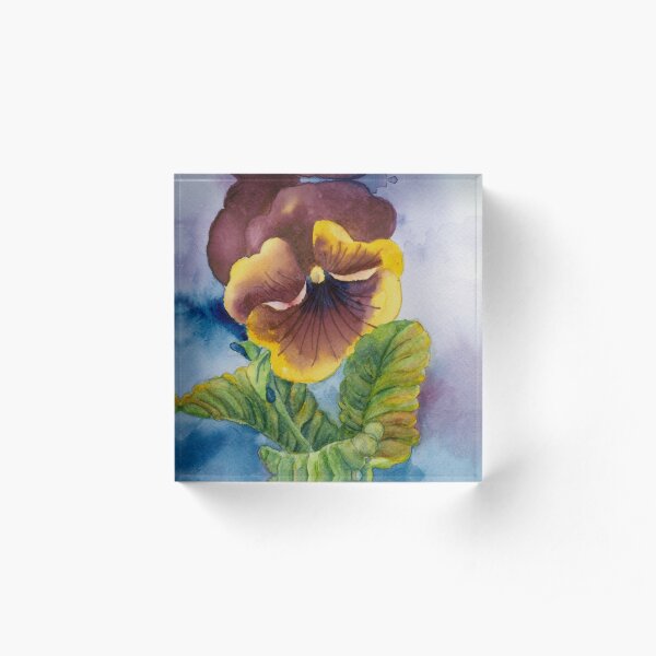A Pansy for Your Thoughts Acrylic Block