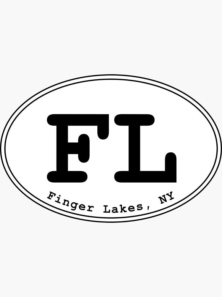 "Finger Lakes Oval Design" Sticker by dodgemdesigns Redbubble