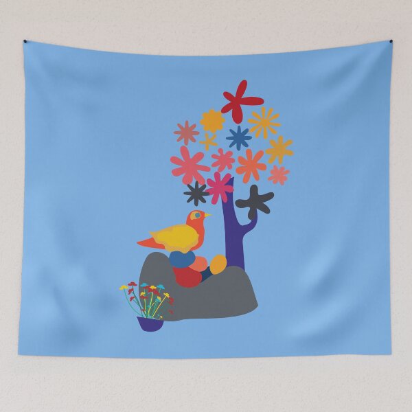 Item preview, Bird Roosting Eggs Flowering Tree Spring designed and sold by Anna Lemos.