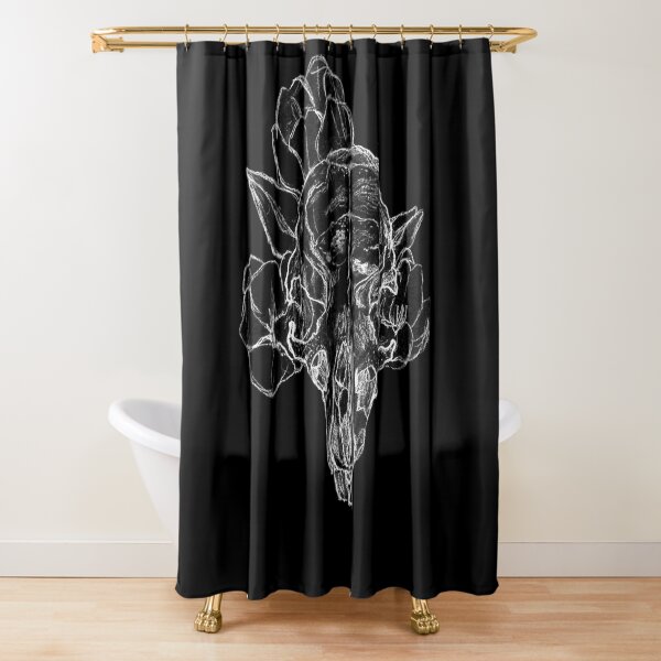 Halloween Grim Reaper Skeleton Printed Shower Curtains Black Punk Bathroom Curtain Bath Insulation Bathtub Decoration Toilet Partition