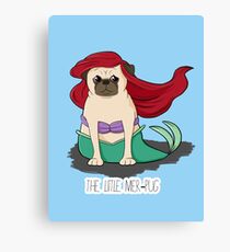 The Little Mer-Pug Canvas Print