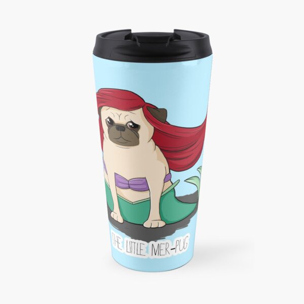 The Little Mer-Pug Travel Mug