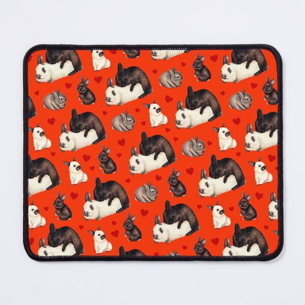 Item preview, Valentine Rabbits Multiply Pattern - Red designed and sold by Kelly Gilleran.