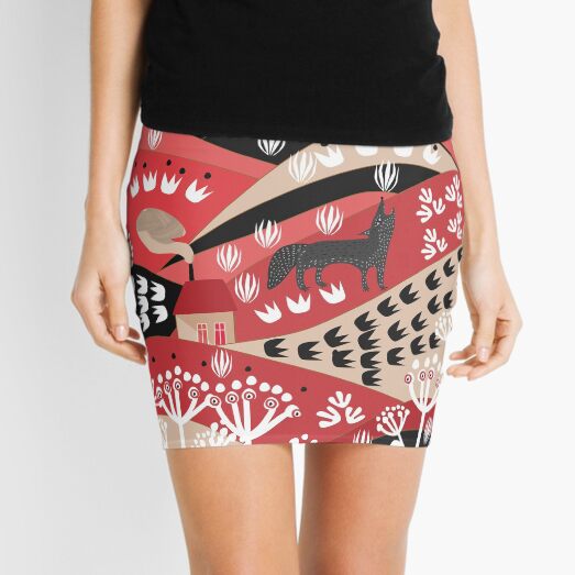 Wolf's Promise Land Mini Skirt