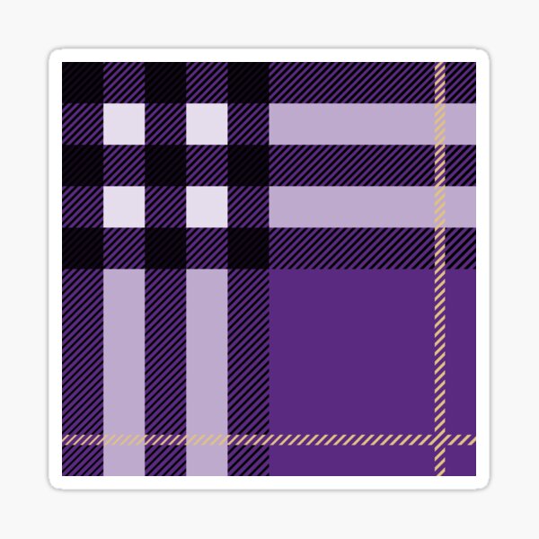 "Royal Purple Scottish TartanPurple & Black Tartan Plaid with Tan and