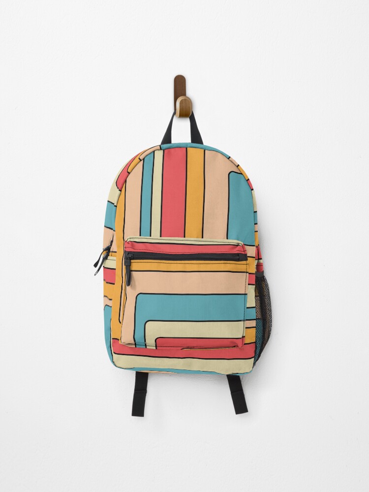Thumbnail 1 of 3, Backpack, Retro Rounded Rectangles designed and sold by Texterns.