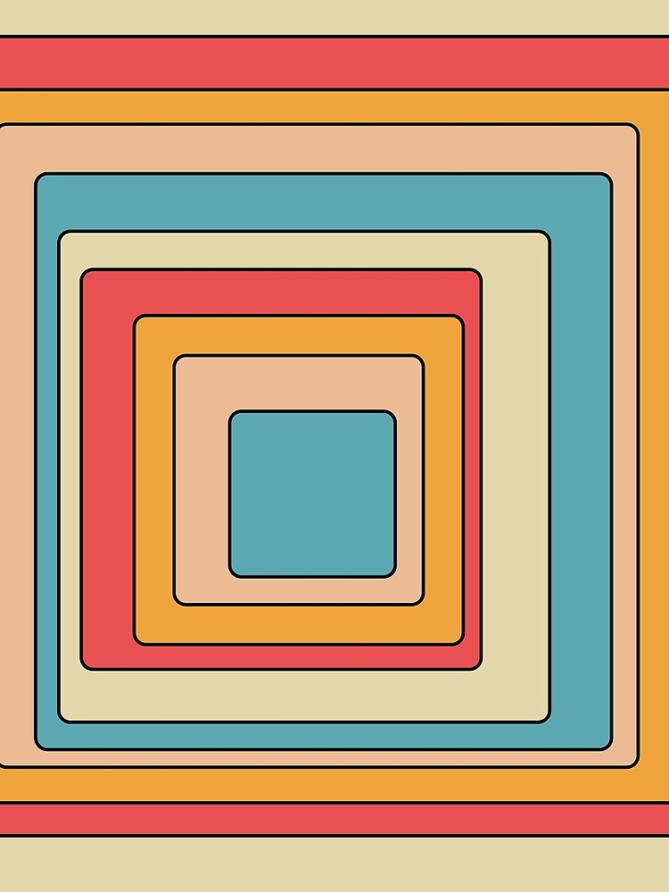 Thumbnail 3 of 3, Scarf, Retro Rounded Rectangles designed and sold by Texterns.