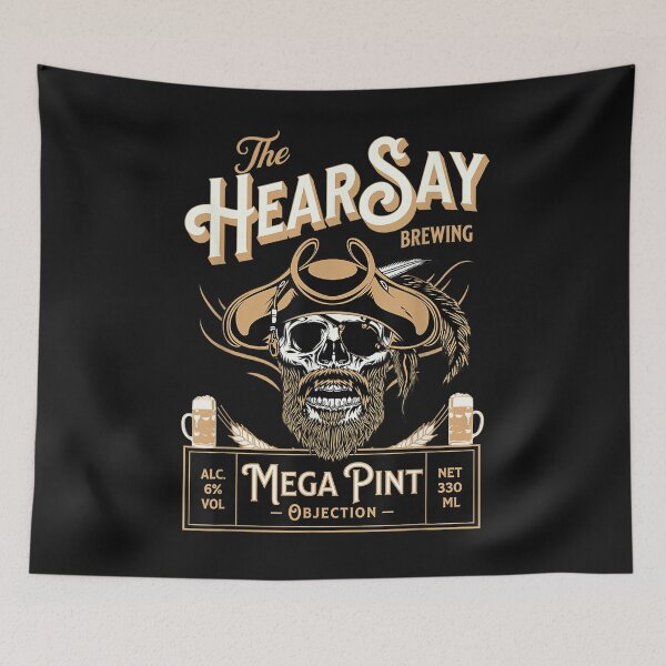 Item preview, HearSay Mega Pint Brewing Objection T-Shirt  designed and sold by Chambers-Avara.