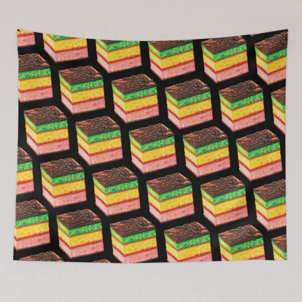 Item preview, Italian Rainbow Cookie Pattern - Black designed and sold by Kelly  Gilleran.