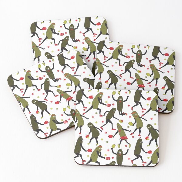 Item preview, Pickleball Pattern of Pickles Playing Pickleball designed and sold by whyitsme.