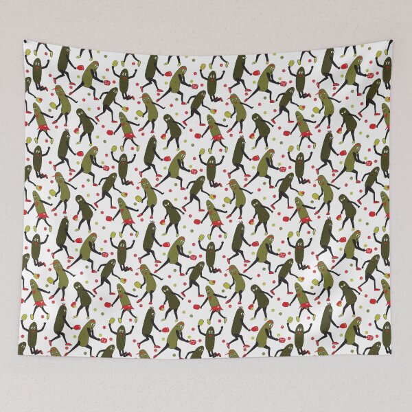 Item preview, Pickleball Pattern of Pickles Playing Pickleball designed and sold by whyitsme.