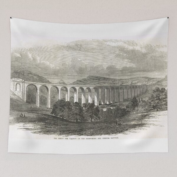 Item preview, The Great Dee Railway Viaduct 1848 designed and sold by artfromthepast.