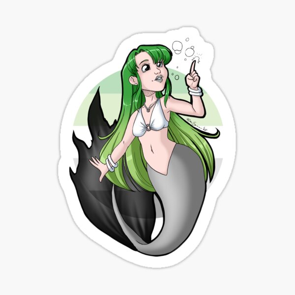 PrideMaids - Aromantic Pride Mermaid Sticker