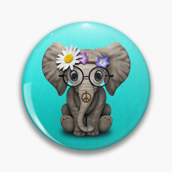 Item preview, Cute Baby Elephant Hippie designed and sold by JeffBartels.