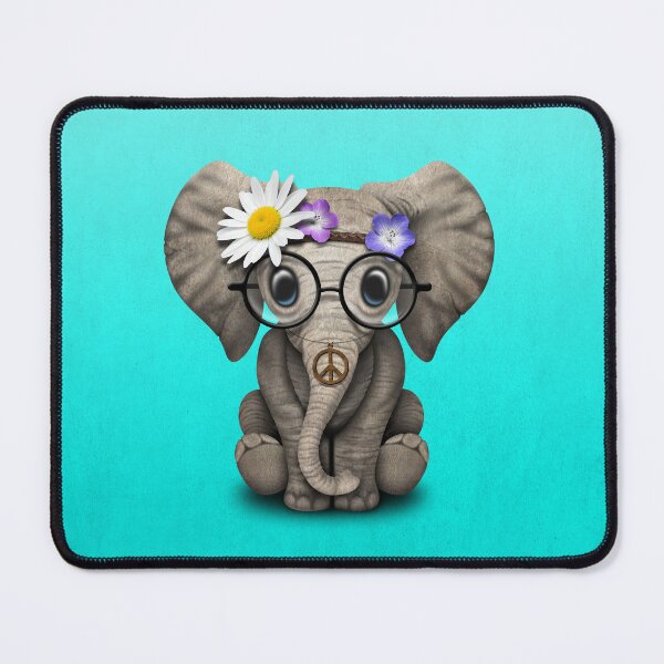 Item preview, Cute Baby Elephant Hippie designed and sold by JeffBartels.