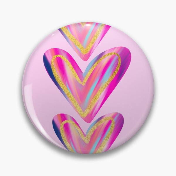 Item preview, Pink foil hearts designed and sold by mollsdesignss.