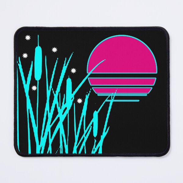 Item preview, Cat Tail Pond Moon Star Wet Turquoise Fuchsia designed and sold by montezwalls.