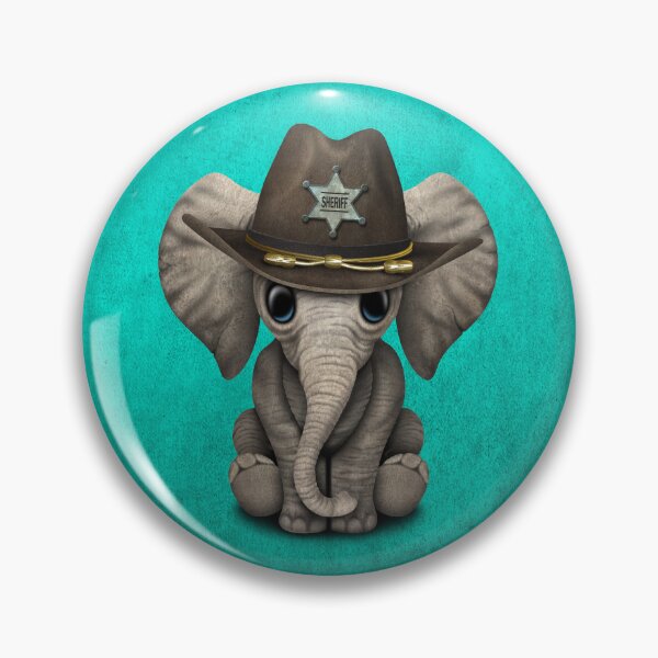 Item preview, Cute Baby Elephant Sheriff designed and sold by JeffBartels.
