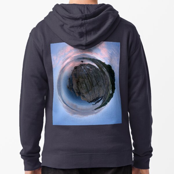 Moville Shoreline, Lough Foyle, at Dusk, Donegal Zipped Hoodie