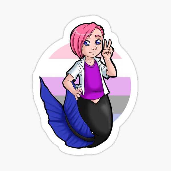 PrideMaids - GenderFluid Pride Mermaid Sticker