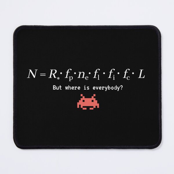 Item preview, Drake equation with Enrico Fermi, "But where is everybody?" - Physics Nerd, Exobiology, Alien Civilizations, Intelligent Life designed and sold by jadedscientist.