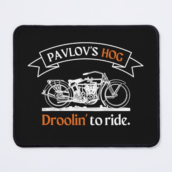 Item preview, Pavlov's HOG - Fun black t-shirt for Harley Motorcycle and dog lovers designed and sold by JCMCDesigns.