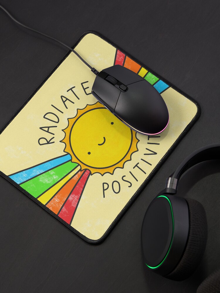 Thumbnail 4 von 5, Mauspad, Positivität ausstrahlen designt und verkauft von hellobubblegum.