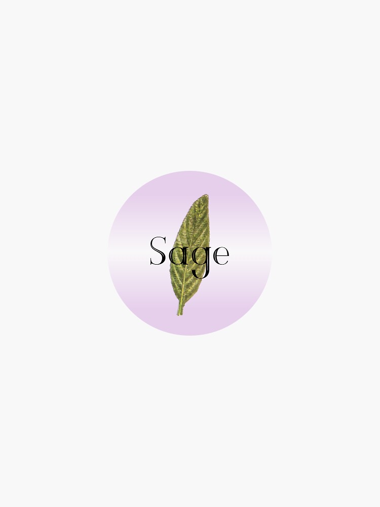 "Sage Label " Sticker by ArtyRuby Redbubble