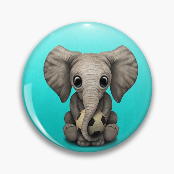 Item preview, Cute Baby Elephant With Football Soccer Ball designed and sold by JeffBartels.
