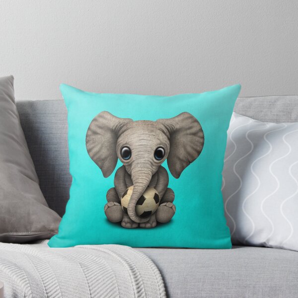 Item preview, Cute Baby Elephant With Football Soccer Ball designed and sold by JeffBartels.
