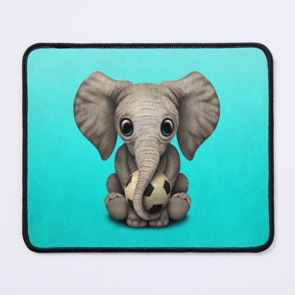 Item preview, Cute Baby Elephant With Football Soccer Ball designed and sold by JeffBartels.