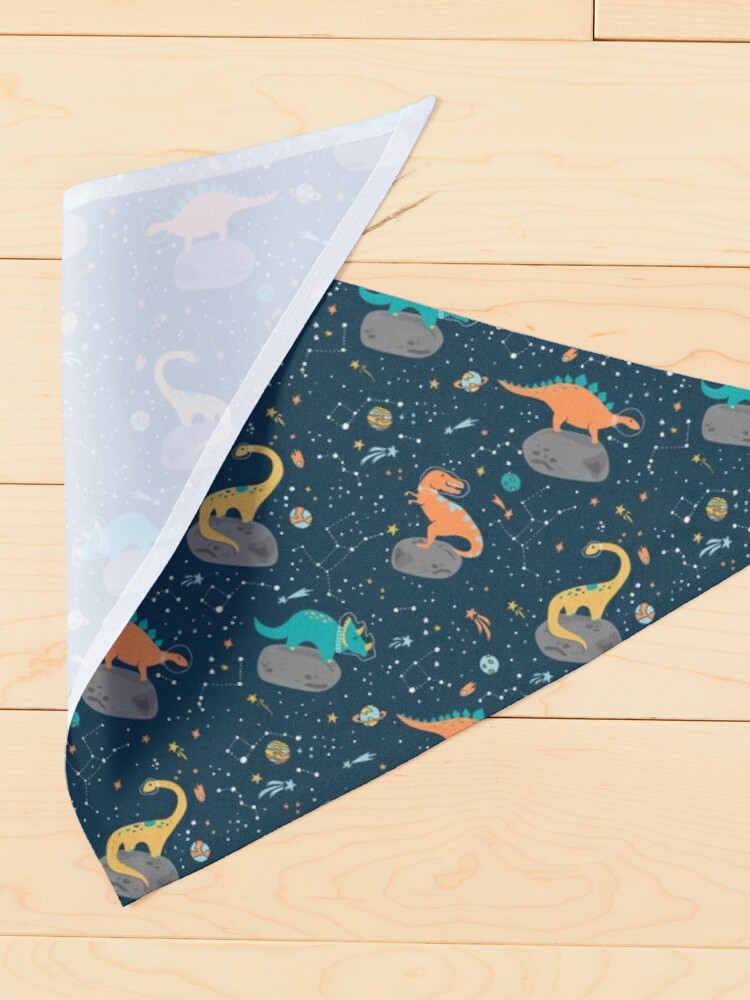 Alternate view of Dinosaurs Floating on an Asteroid Pet Bandana