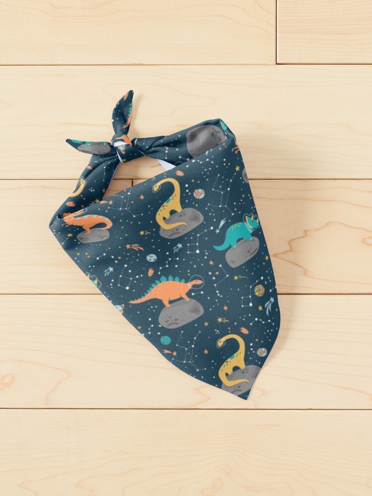 Alternate view of Dinosaurs Floating on an Asteroid Pet Bandana