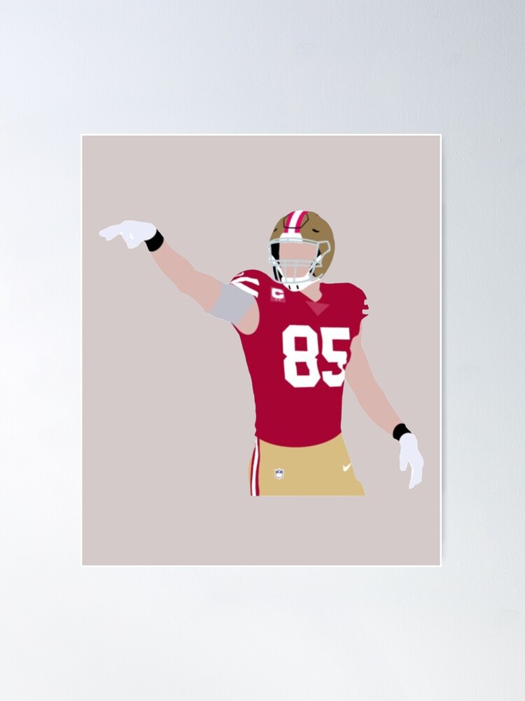 George Kittle Poster San Francisco 49ers Football Art Illustrated