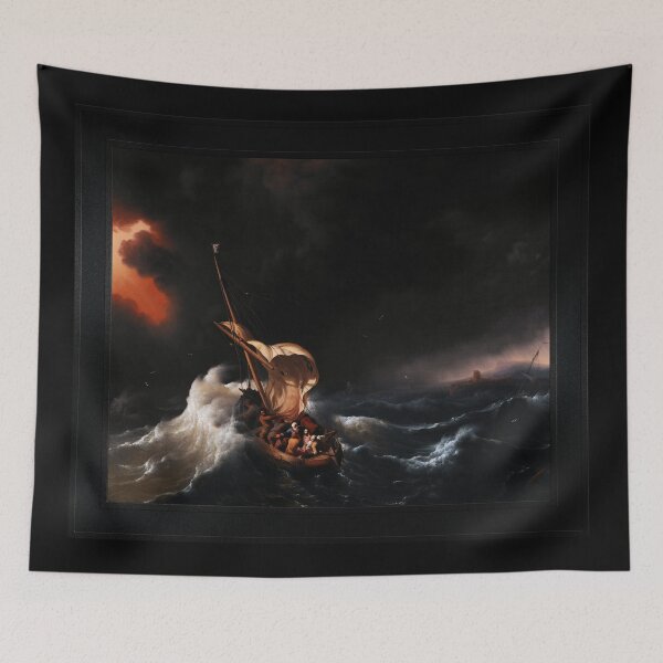 Item preview, Christ in the Storm on the Sea of Galilee by Ludolf Backhuysen Remastered Xzendor7 Classical Art Old Masters Reproductions designed and sold by Xzendor7 Digital Art Creations.