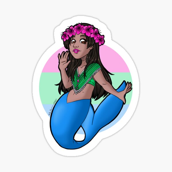 PrideMaids - Polysexual Pride Mermaid Sticker