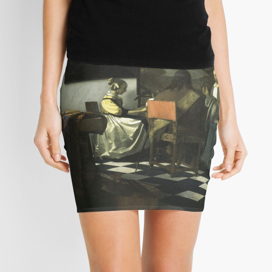 Stolen Art - The Concert by Johannes Vermeer Mini Skirt