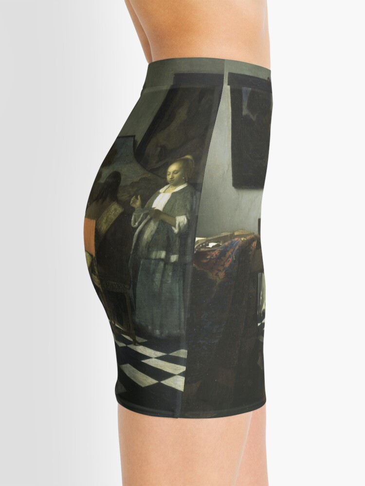 Alternate view of Stolen Art - The Concert by Johannes Vermeer Mini Skirt