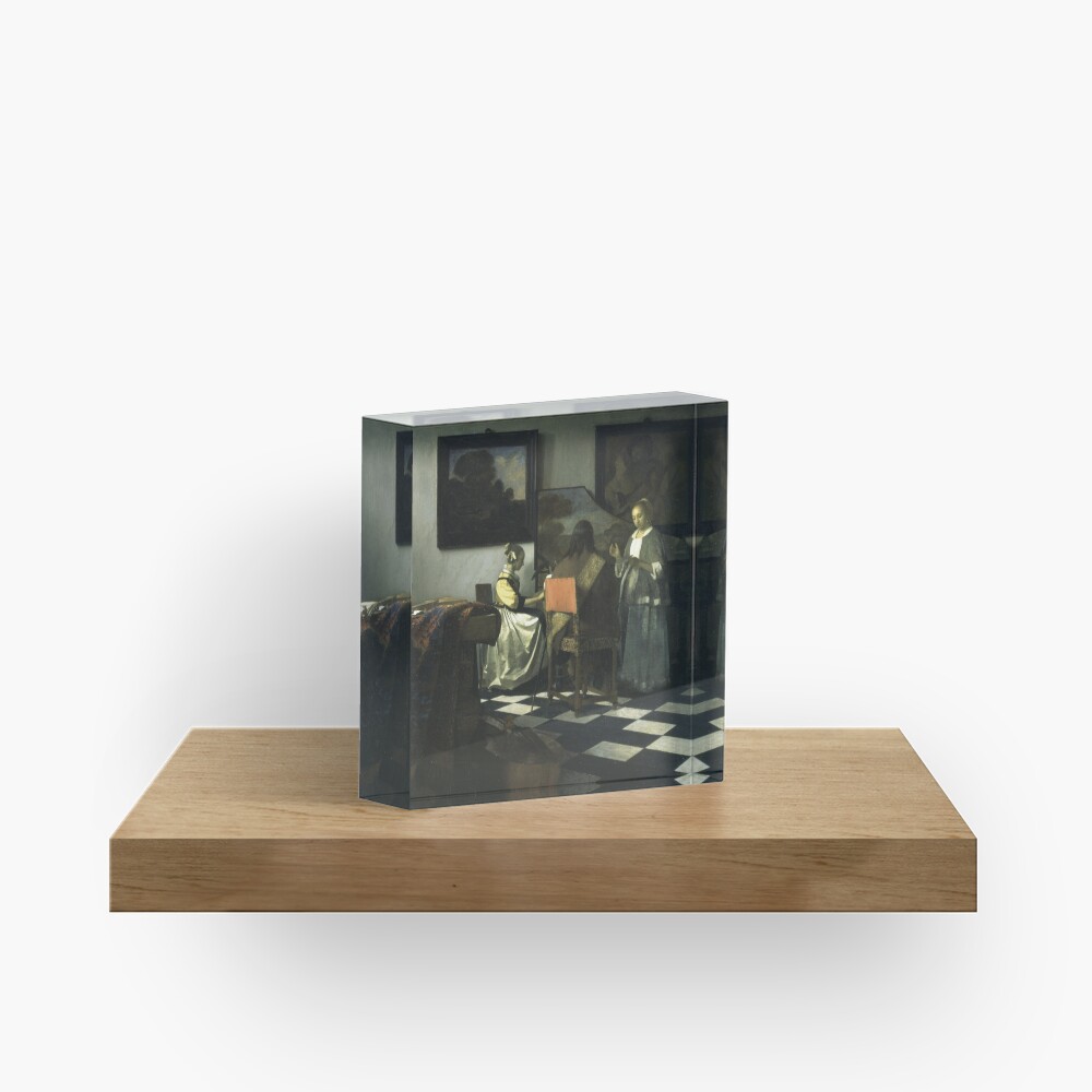 Stolen Art - The Concert by Johannes Vermeer Acrylic Block