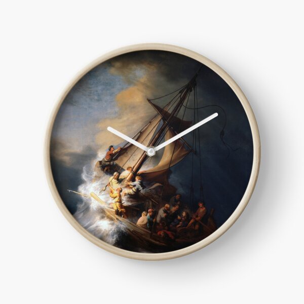 Stolen Painting - The Storm on the Sea of Galilee Clock