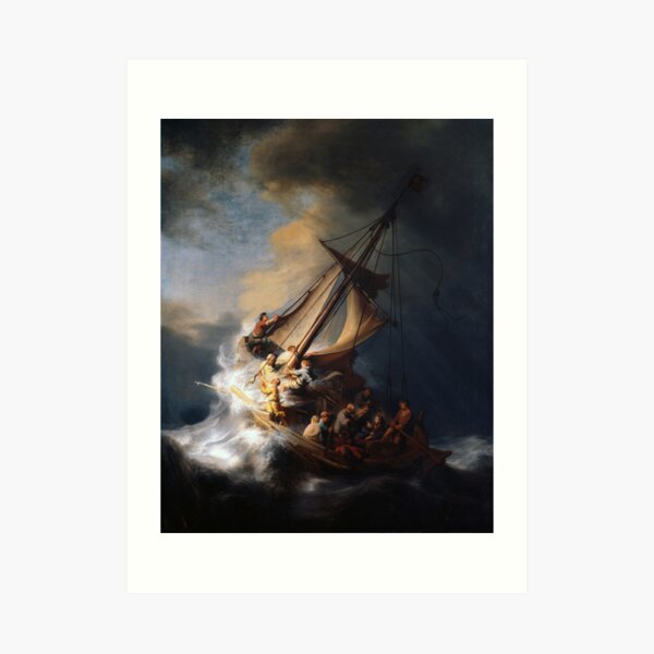 Stolen Painting - The Storm on the Sea of Galilee Art Print