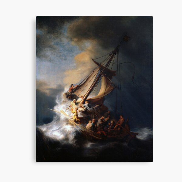 Stolen Painting - The Storm on the Sea of Galilee Canvas Print