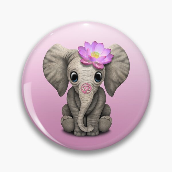 Item preview, Zen Elephant with Pink Yoga Om Symbol designed and sold by JeffBartels.