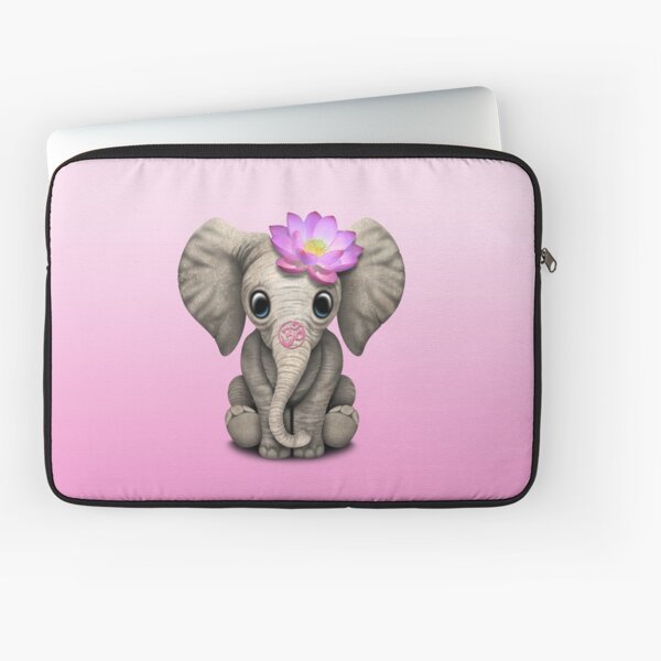 Vista previa del artículo con la obra «Elefante zen con símbolo rosa de yoga om», diseñado y vendido por JeffBartels.
